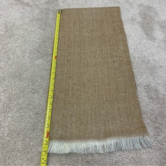 CAMEL brown Ivory light cream soft unisex fall winter scarf🔥 - Picture 6 of 8